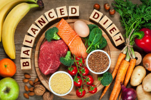balanced diet-fruits and veggies