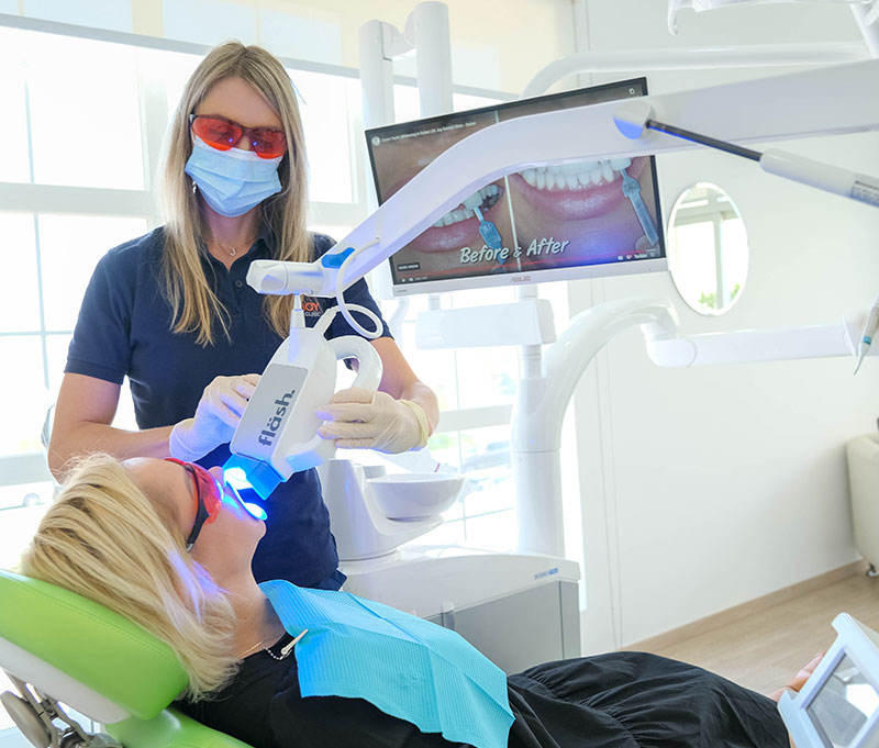 zoom teeth whitening process